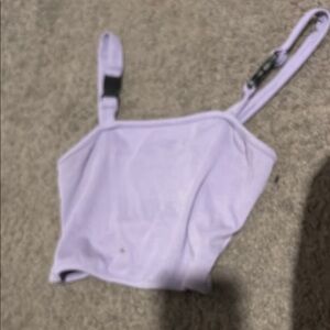 Lavender Strappy Crop Top